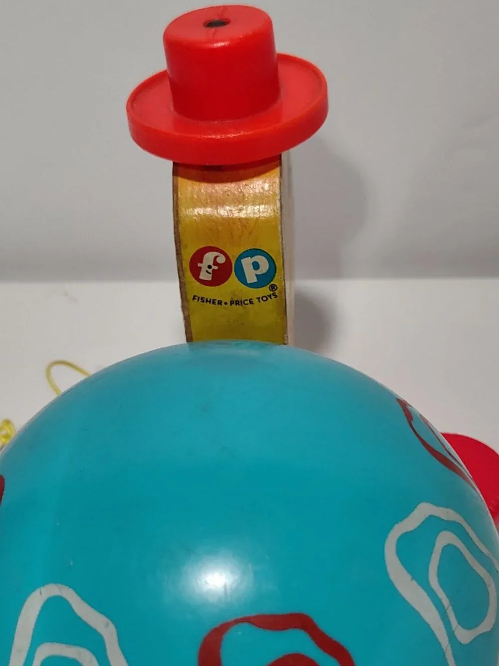 Vintage Fisher Price Tip Toe Turtle #773 Pull Toy ©1962 USA Walking Chime